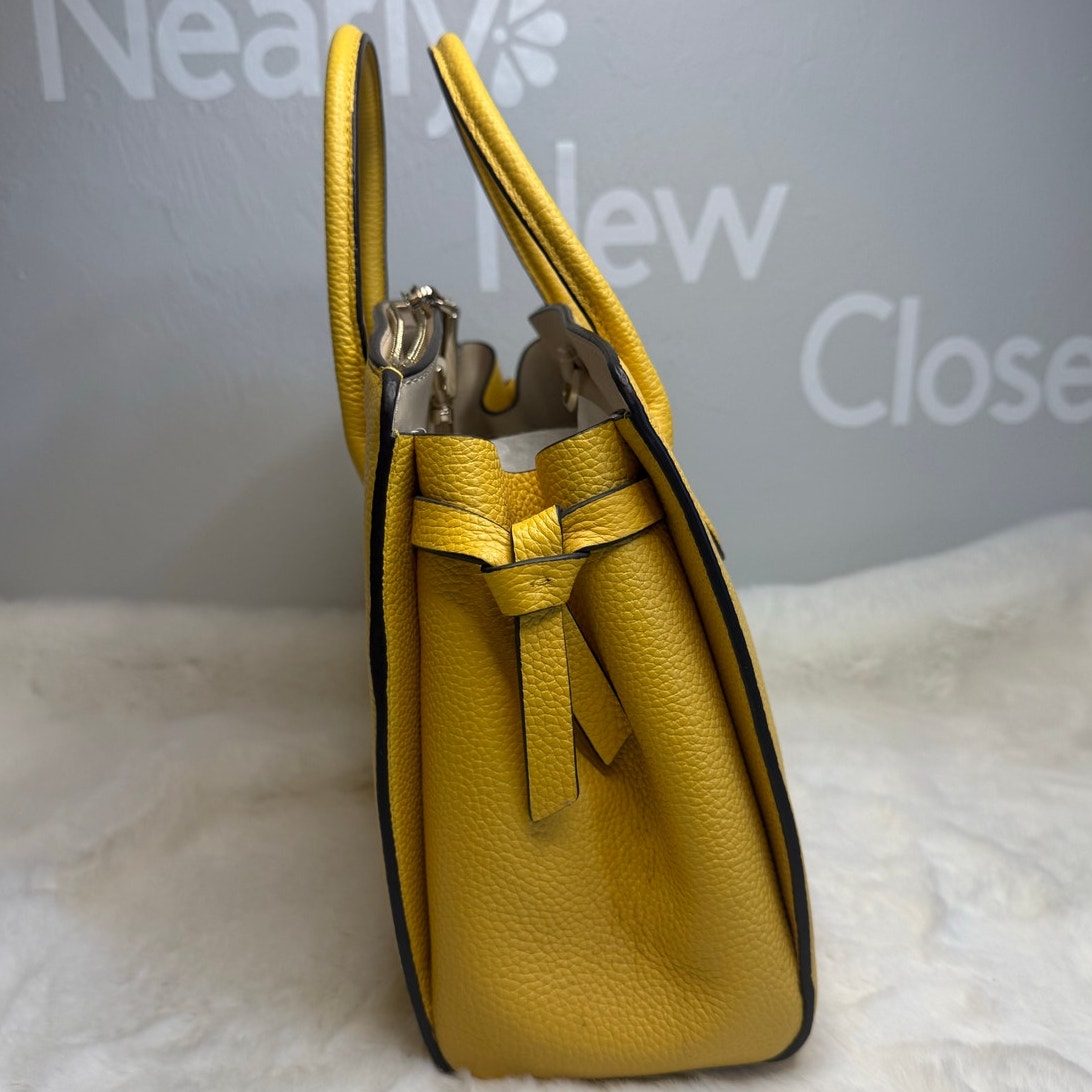 SALE Kate Spade Knott Medium Pebble Leather Satchel Morning Yellow