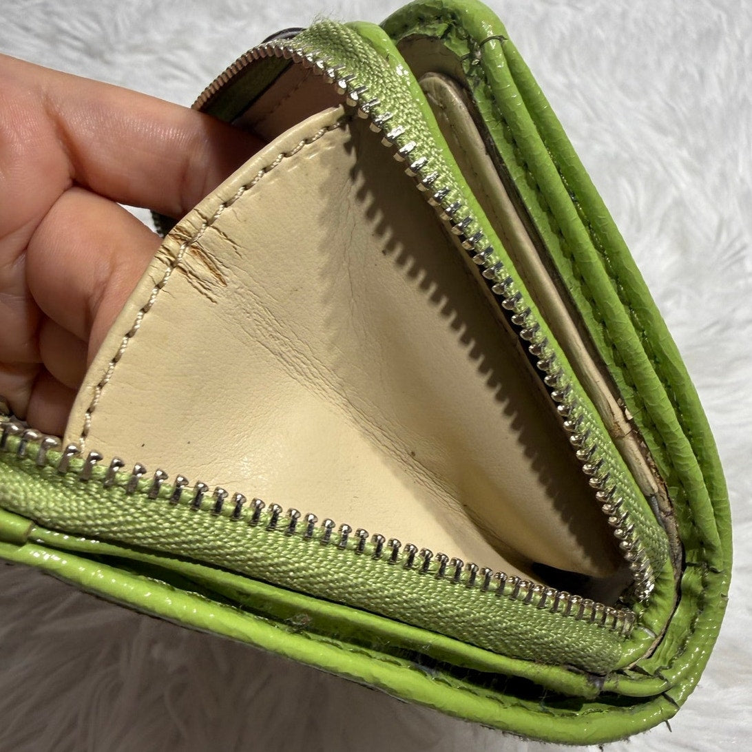 y2k Coach Lime Wallet