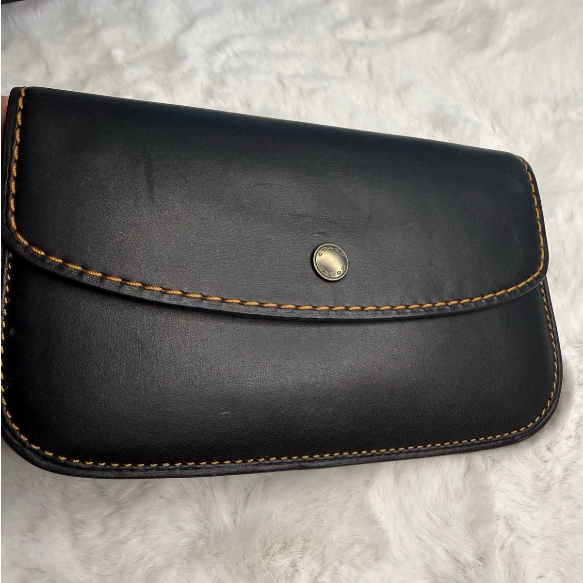 Coach Glovetanned Leather Clutch Wristlet