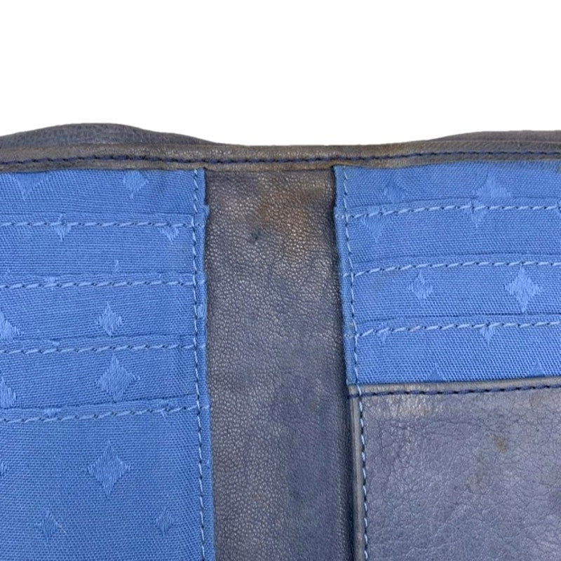 Vintage Fossil Gray Blue Wallet