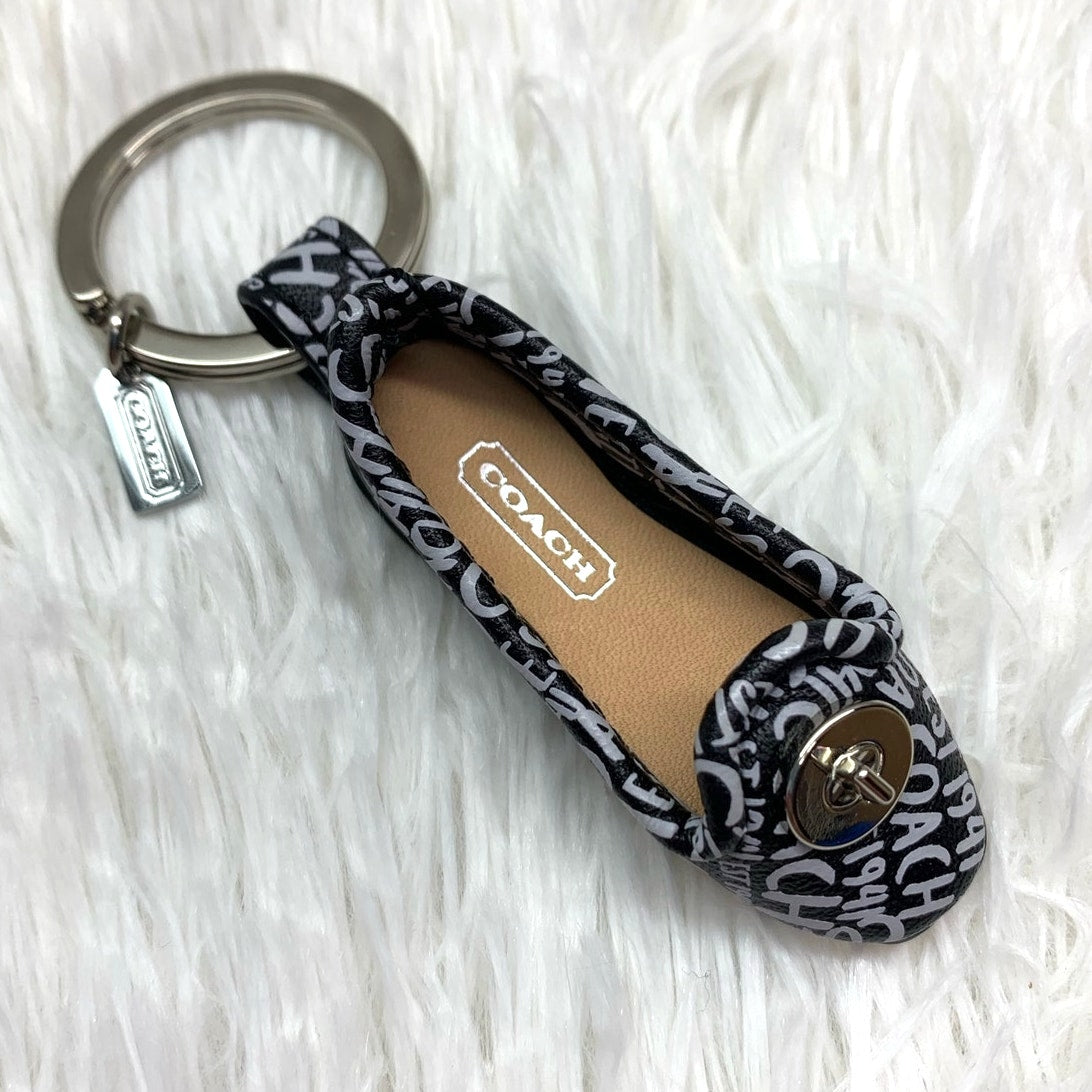 y2k COACH Slip on Shoe Graffiti Turnlock Bag Charm Key Chain