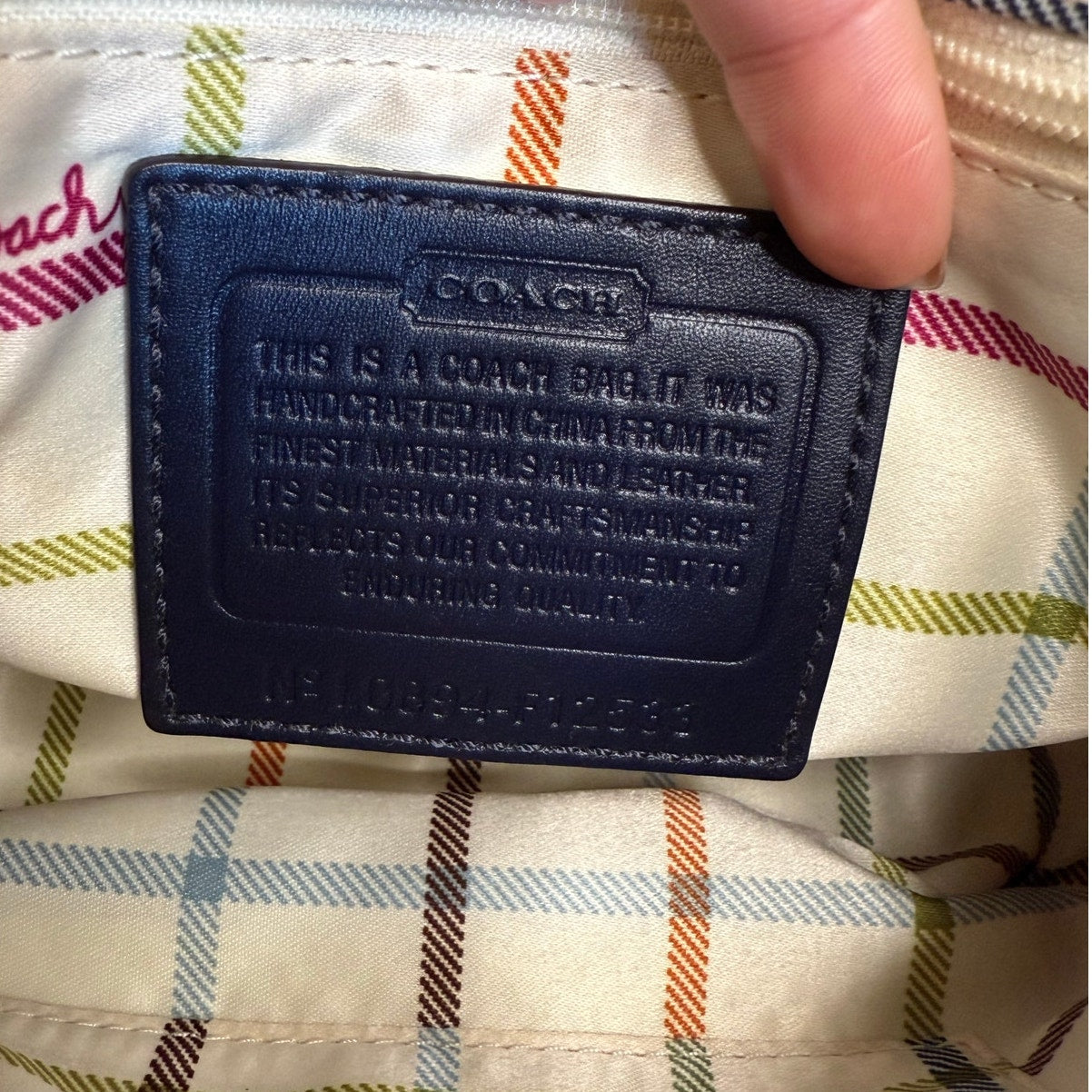 y2k COACH Denim Patent Leather Bleeker Crossbody