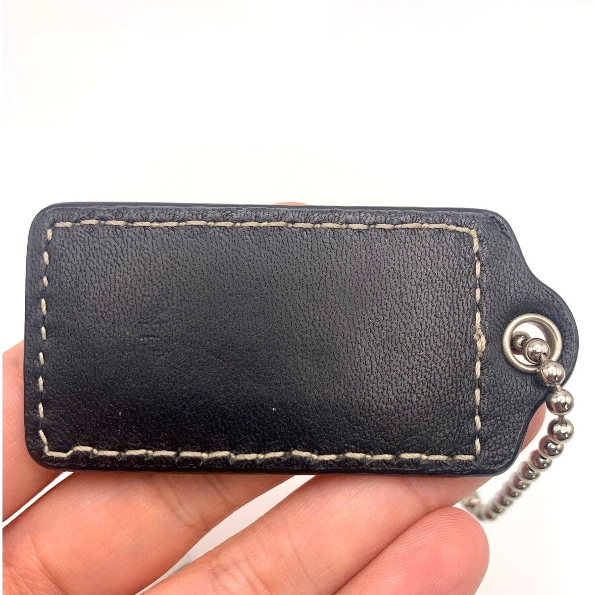 2" COACH Black Fob Bag Charm Hang tag Hangtag