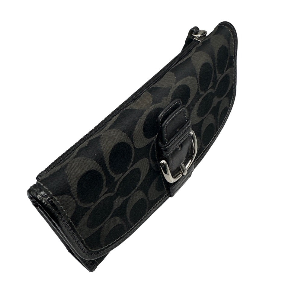 COACH Black Signature Canvas Wallet