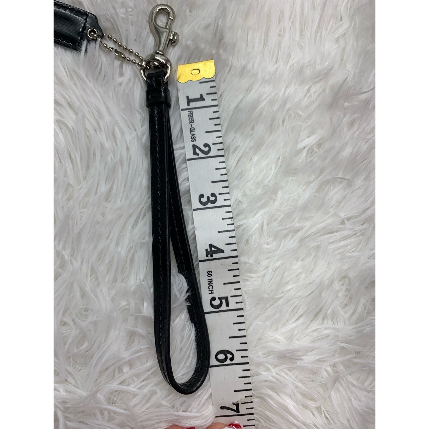 Coach Black Patent Leather Hangtag Tag Hang Tag Fob and Replacement Strap