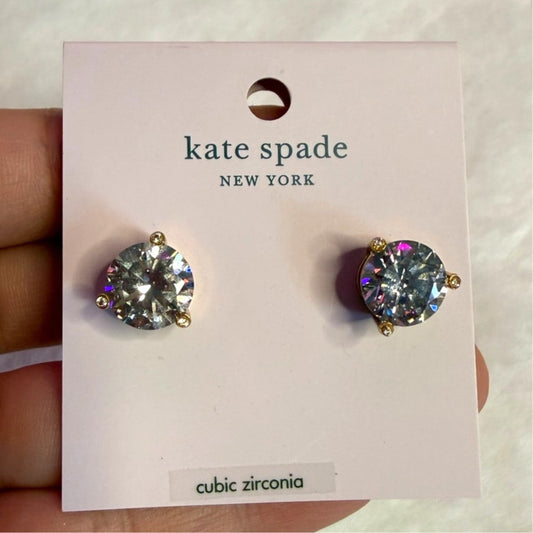 NWT KATE SPADE New York Circle Clear Earrings Stud