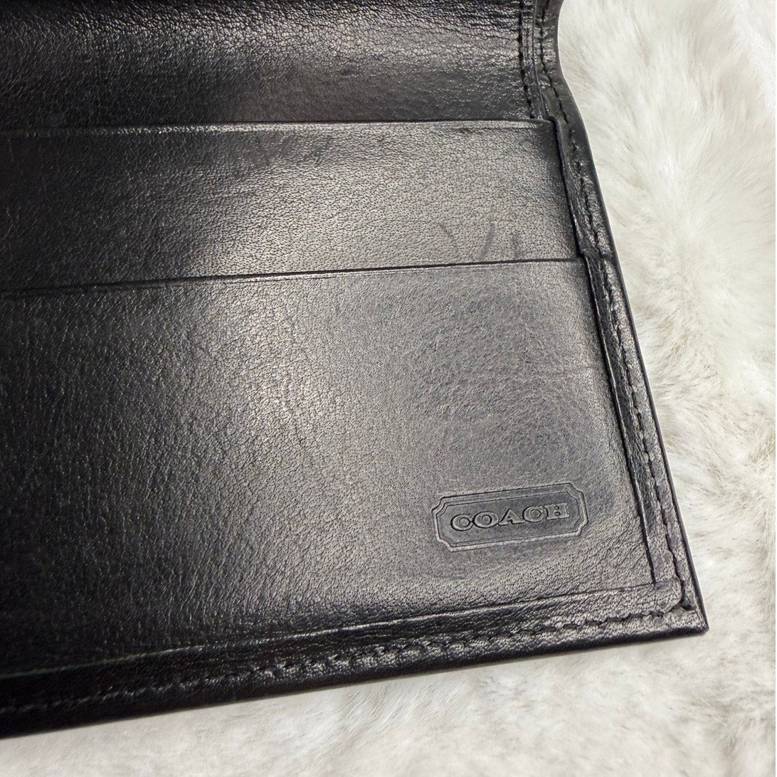 y2k COACH Vintage Black Kisslock Wallet