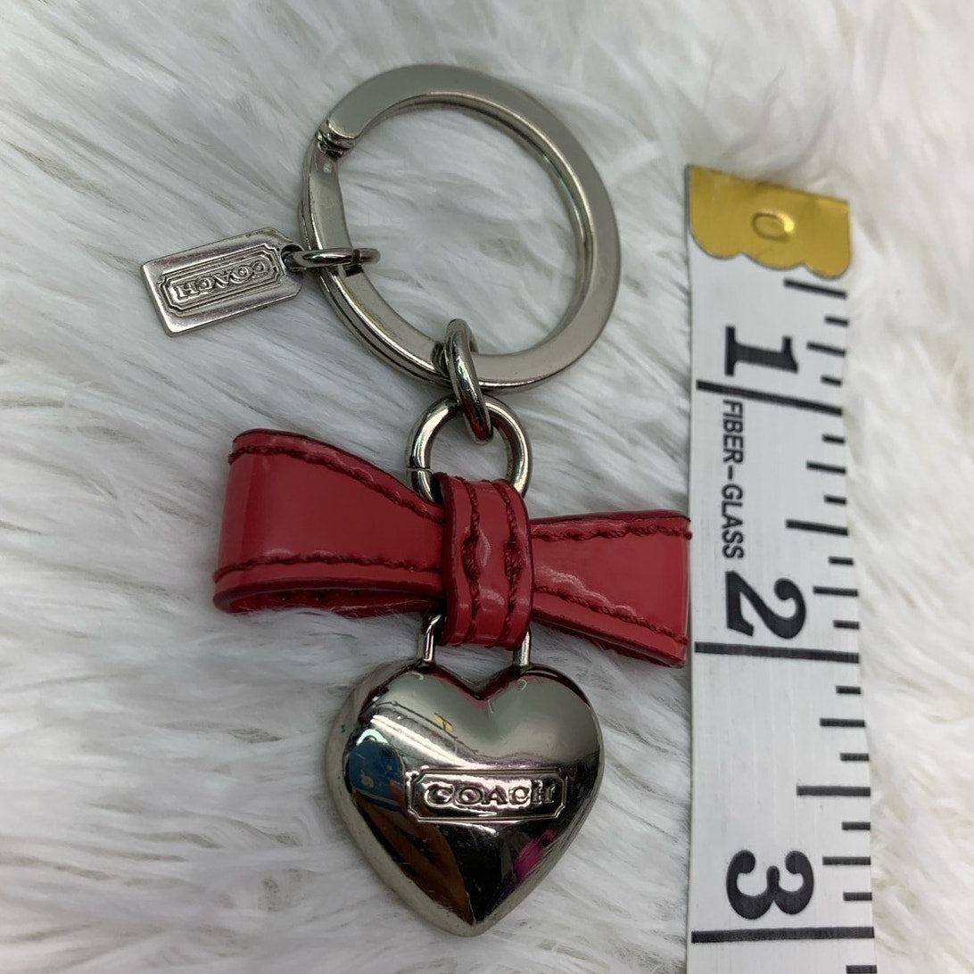 COACH Heart Bow Bag Charm Key Fob