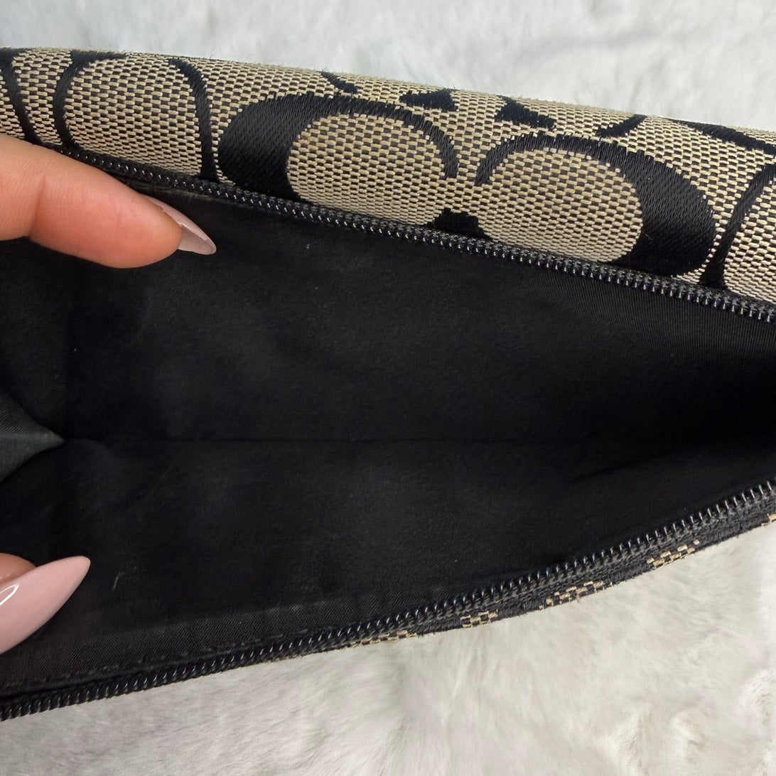 COACH Black Signature Canvas Wallet