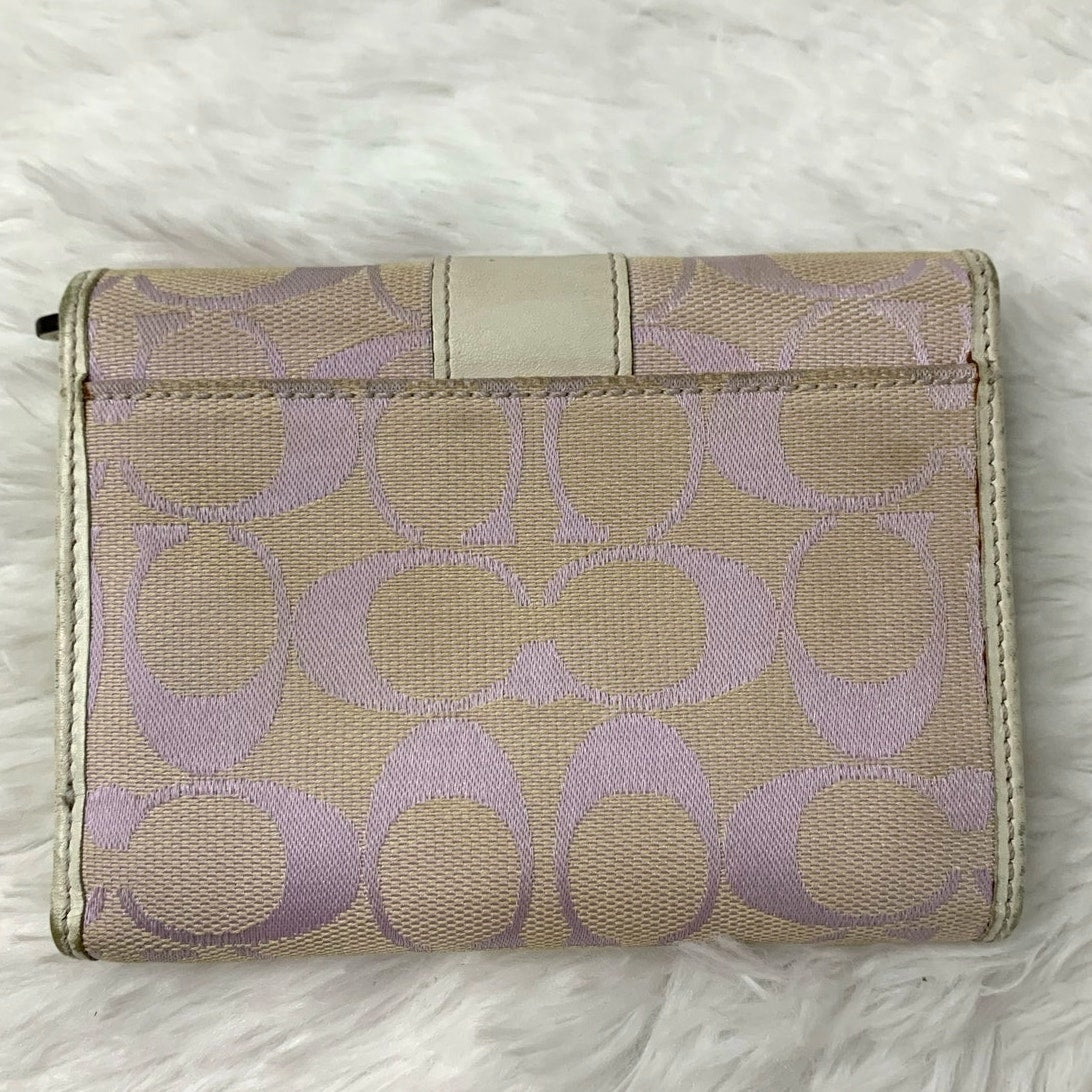 y2k Coach Lilac White Wallet