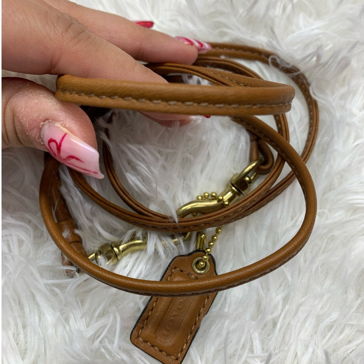 1" COACH Small Fob Bag Charm Hang tag Hangtag and Replacement Strap