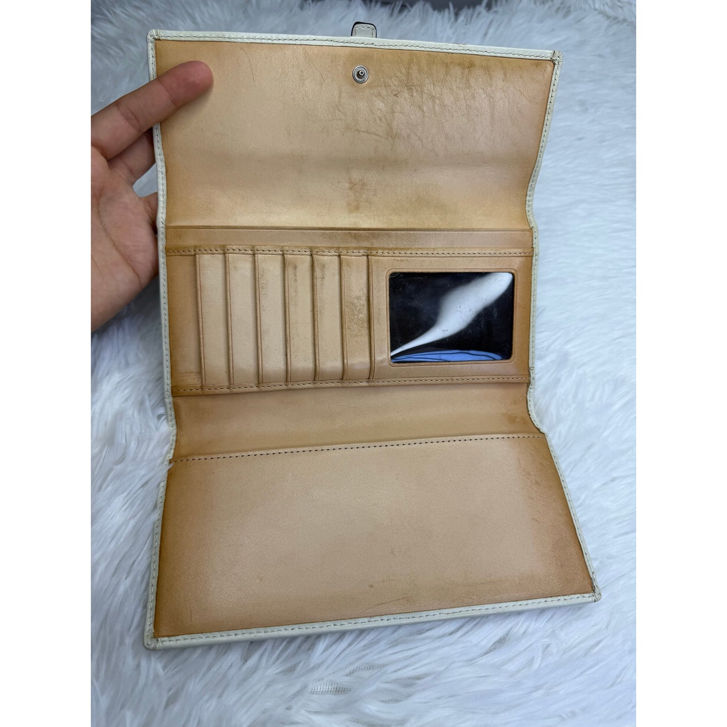 Vintage COACH y2k Blue Soho Signature Wallet