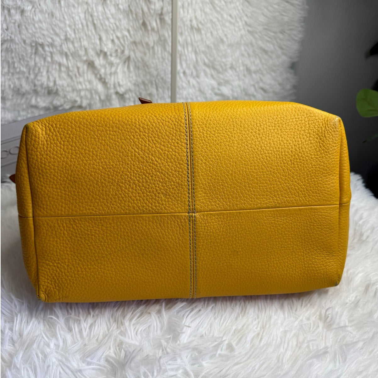 DOONEY & BOURKE Pebbled Leather Shoulder Bag with Pouch
