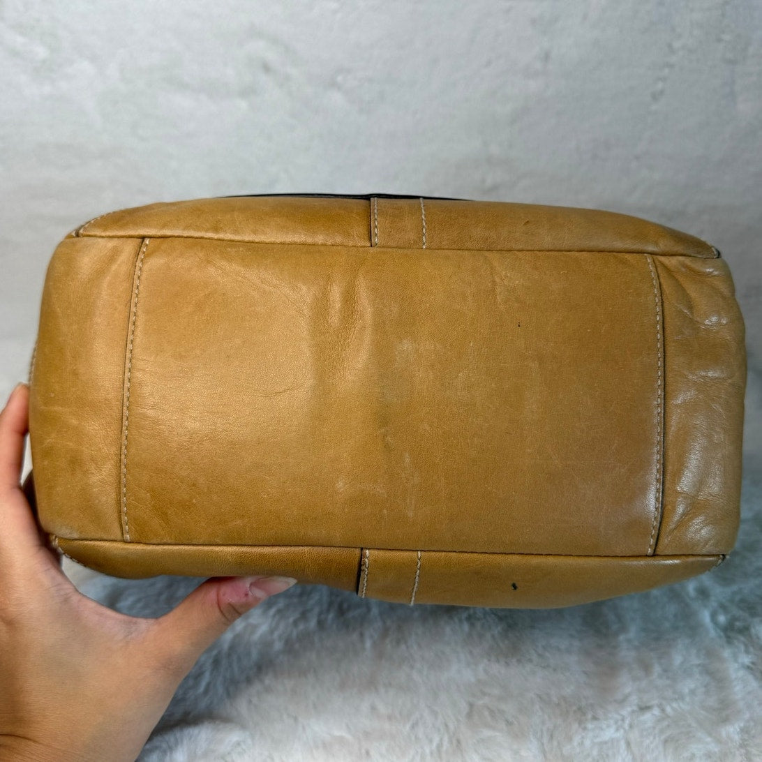 y2k Coach Legacy Tan Ergo Hobo Shoulder Bag