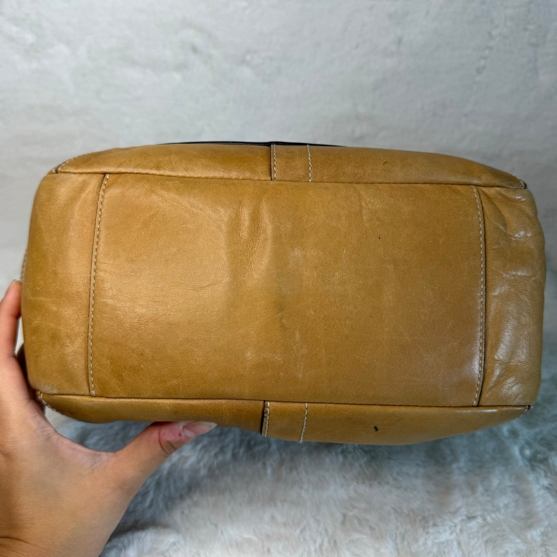 y2k Coach Legacy Tan Ergo Hobo Shoulder Bag