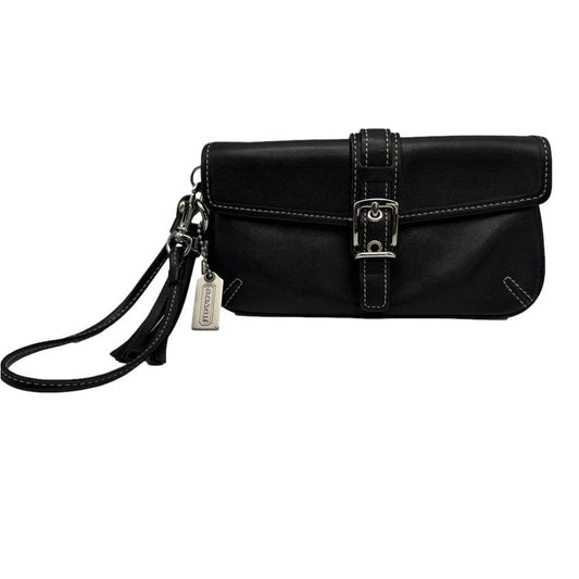 COACH Black Wristlet with Tassel