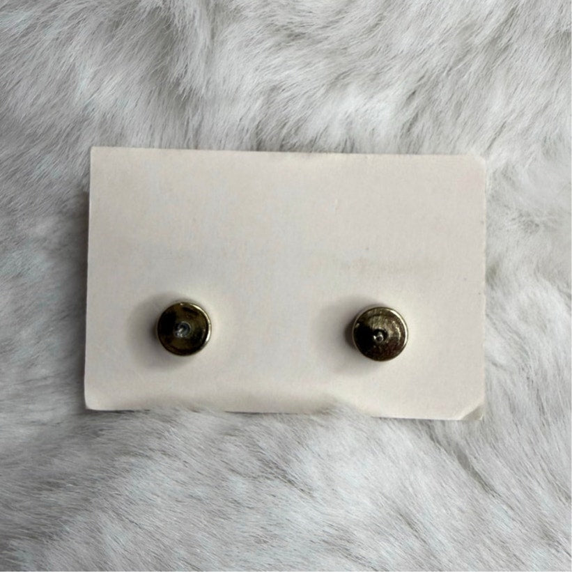 MICHAEL KORS Est 1981 Gold-Tone Logo Padlock Stud Earrings