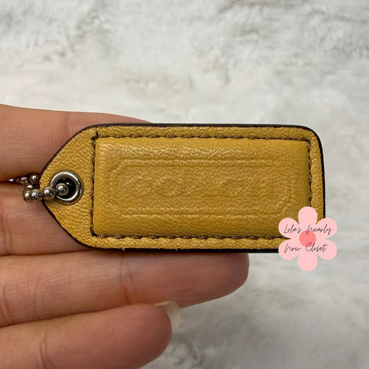 1.5" y2k COACH Vintage Fob Bag Charm Hang tag Hangtag