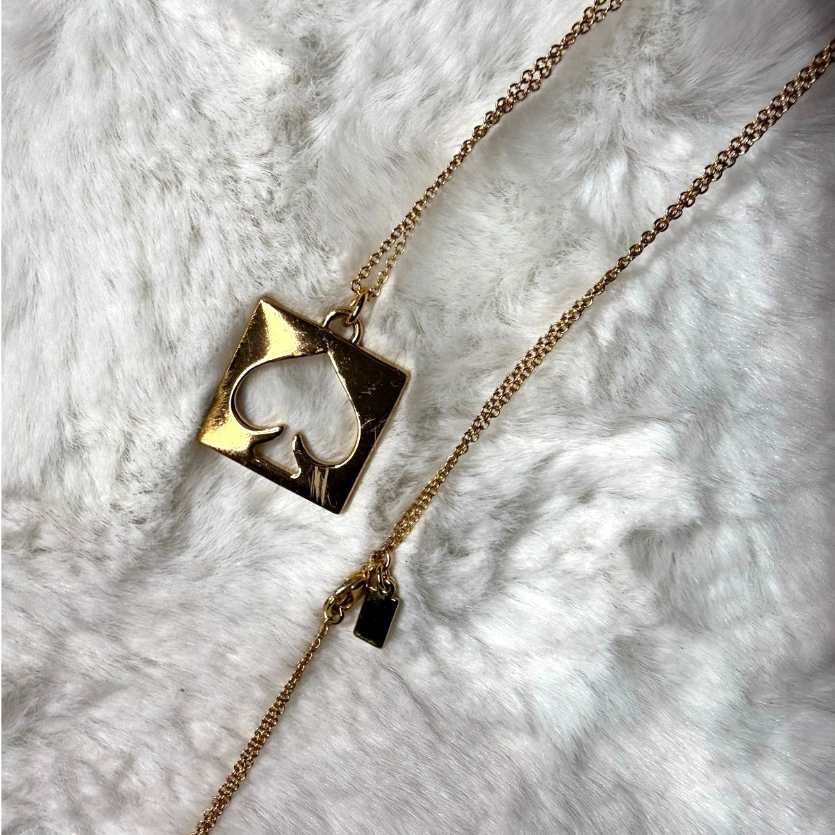 KATE SPADE New York Square Spade Necklace