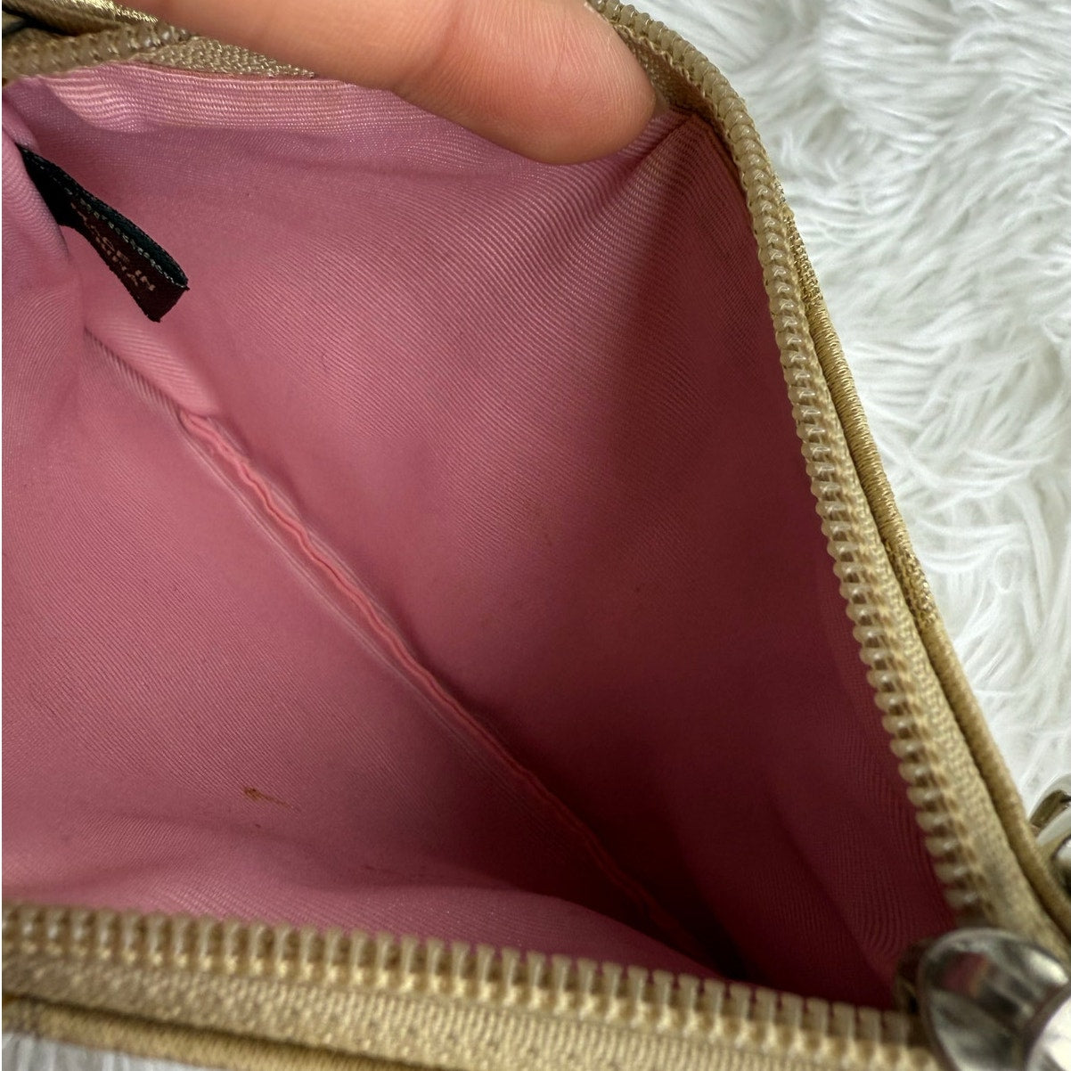 COACH Gold Silver Signature Wristlet