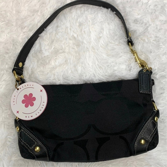 Vintage Coach y2k Carly Canvas Leather Mini Shoulder Bag