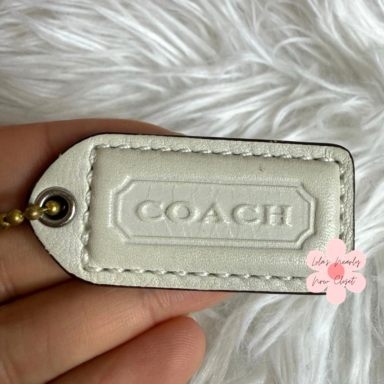 1.5" y2k COACH Fob Bag Charm Hang tag Hangtag