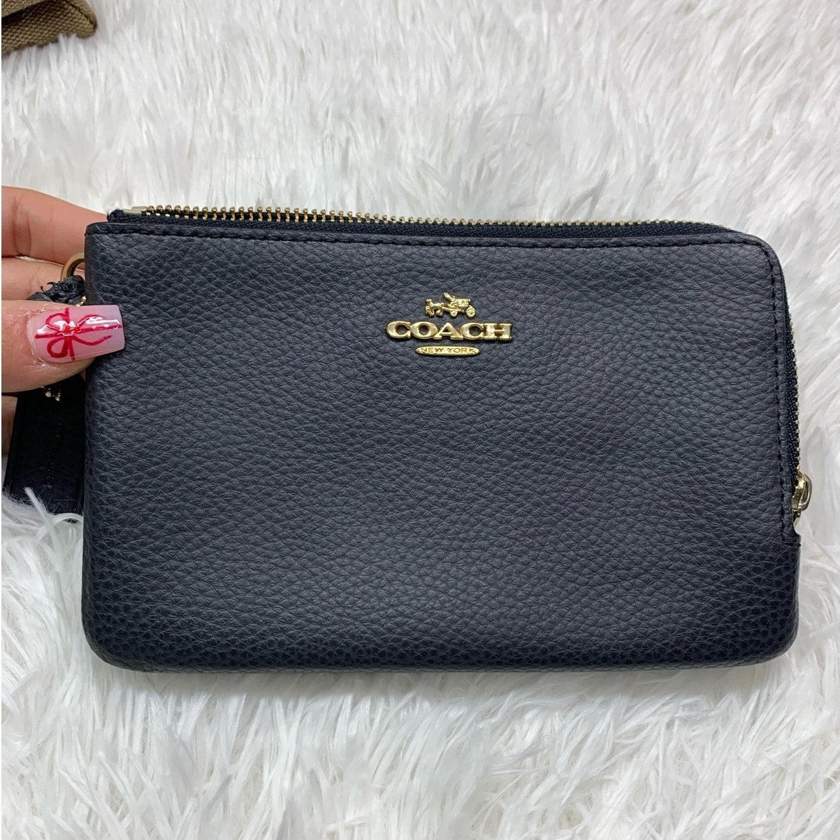 COACH Double Zipper Wristlet