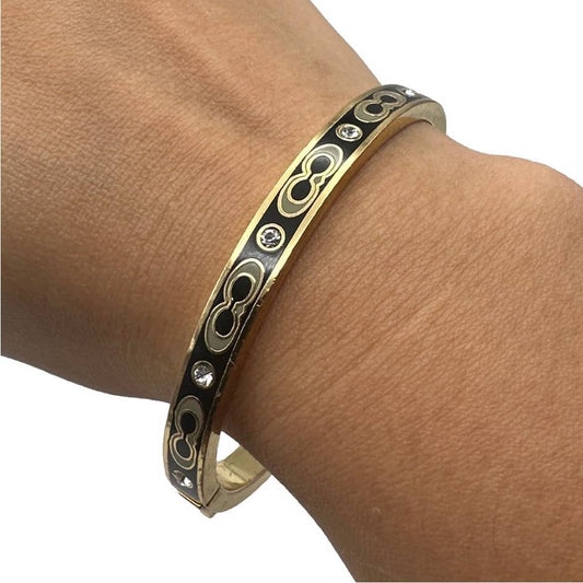 COACH Signature Stone Hinged Bangle Bracelet