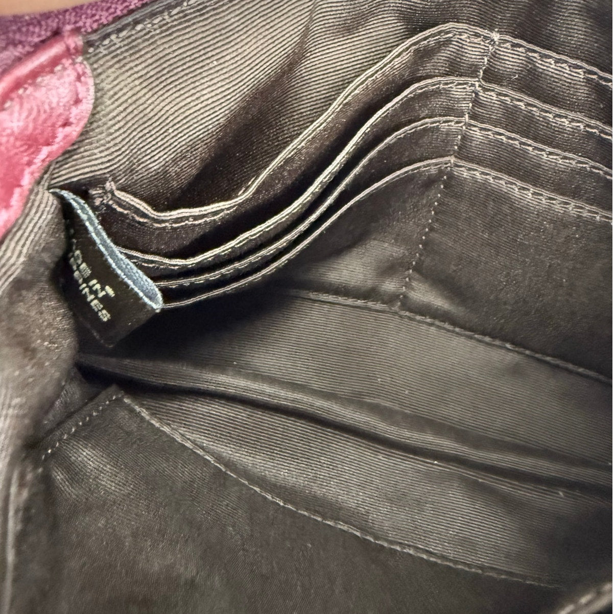 COACH y2k Brown Burgundy Signature Wristlet w/ Card Slots