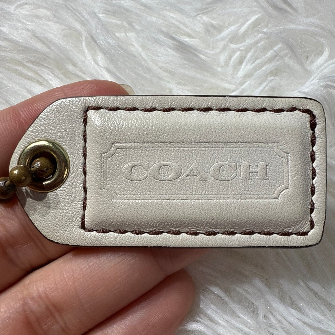 2" y2k COACH Vintage Fob Bag Charm Hang tag Hangtag