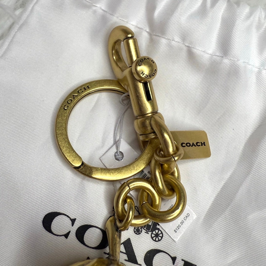 NWT COACH Pear Bag Charm Key Fob