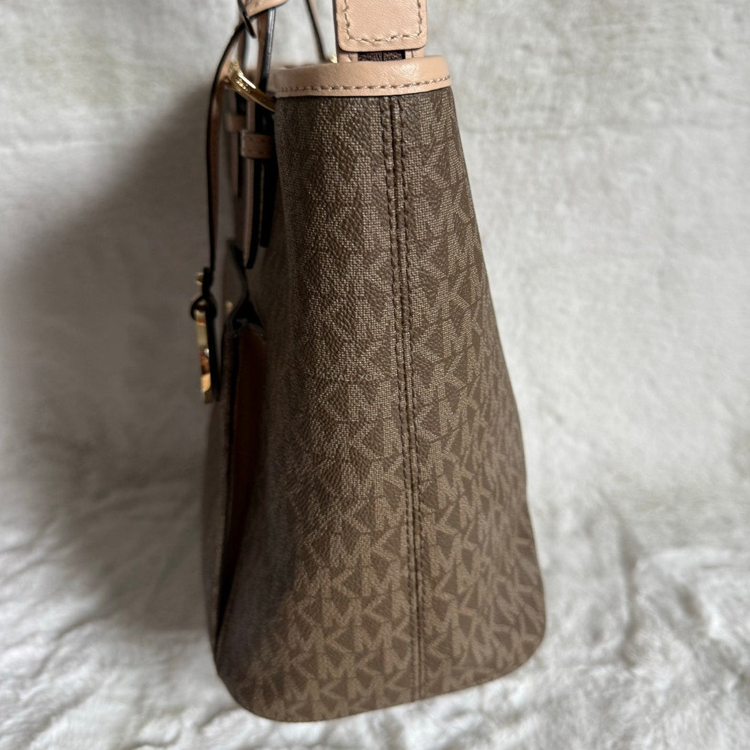 Michael Kors Brown Jet Set Medium Logo Tote Bag