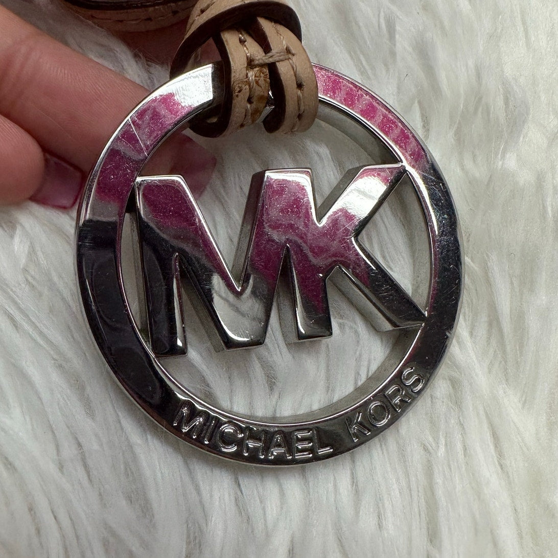 Michael Kors Tan Silver Logo Bag Charm