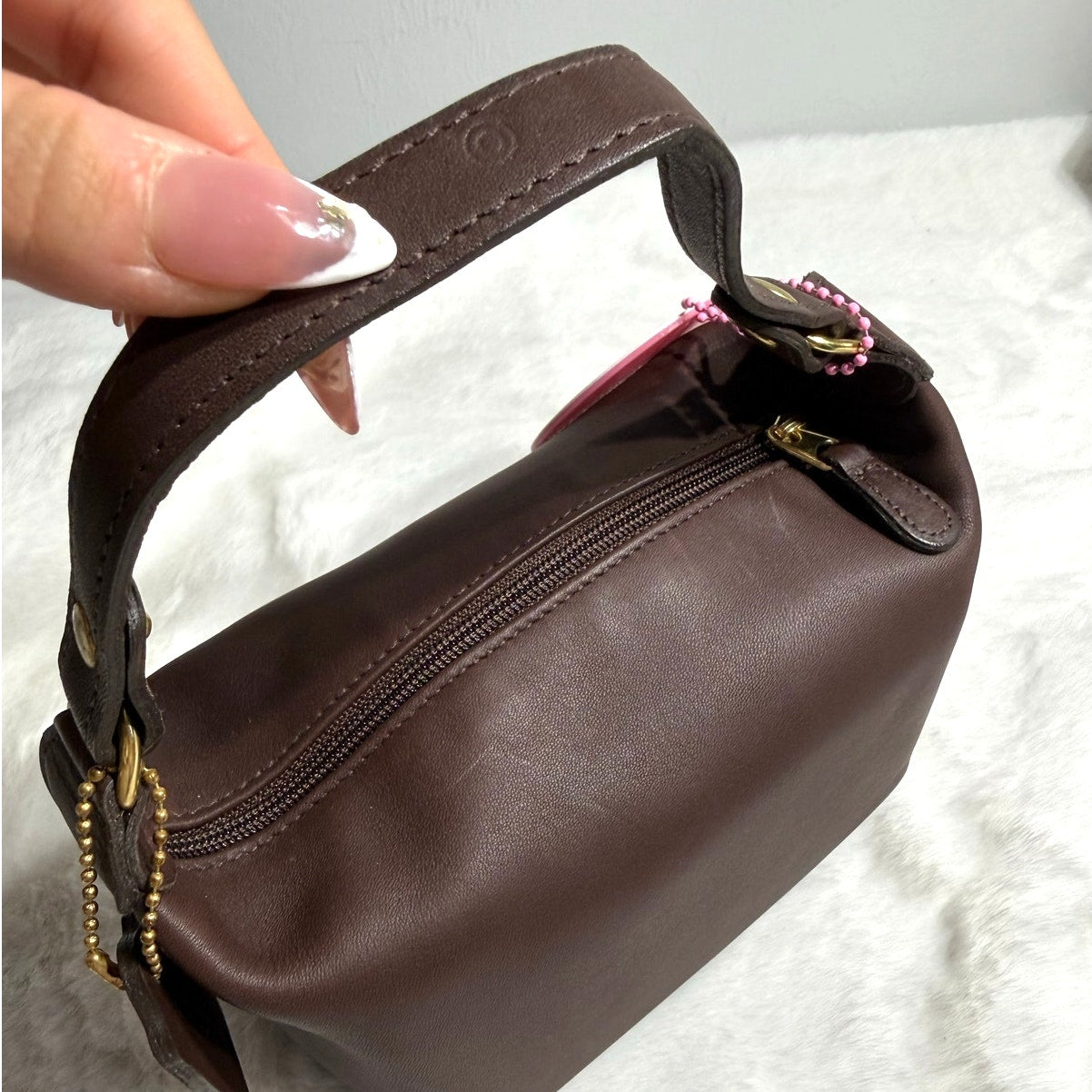 Vintage COACH Classic Pouch Mahogany 9261 Dominican Republic