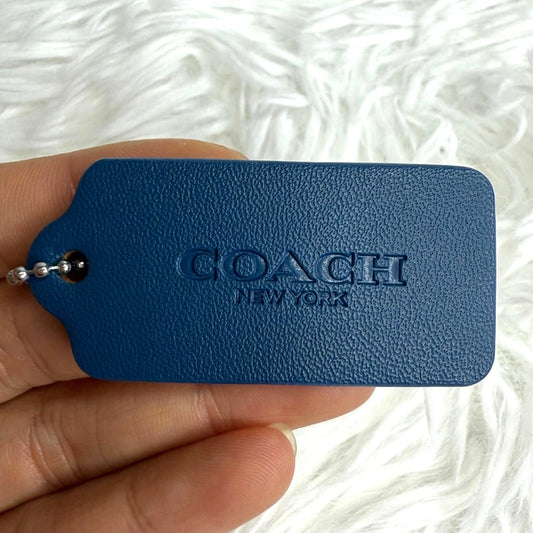 Coach Replacement Blue Fob Bag Charm Hang tag Hangtag