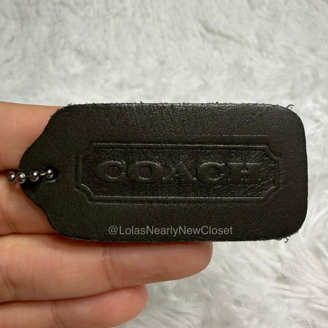 2" Vintage COACH Grey Fob Bag Charm Hang tag Hangtag