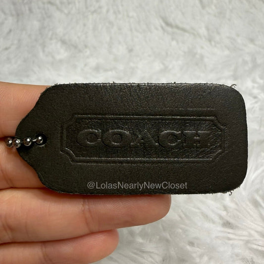 2" Vintage COACH Grey Fob Bag Charm Hang tag Hangtag