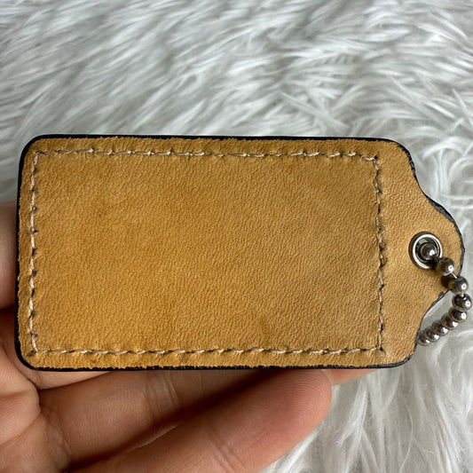 3" COACH Tan Fob Bag Charm Hang tag Hangtag