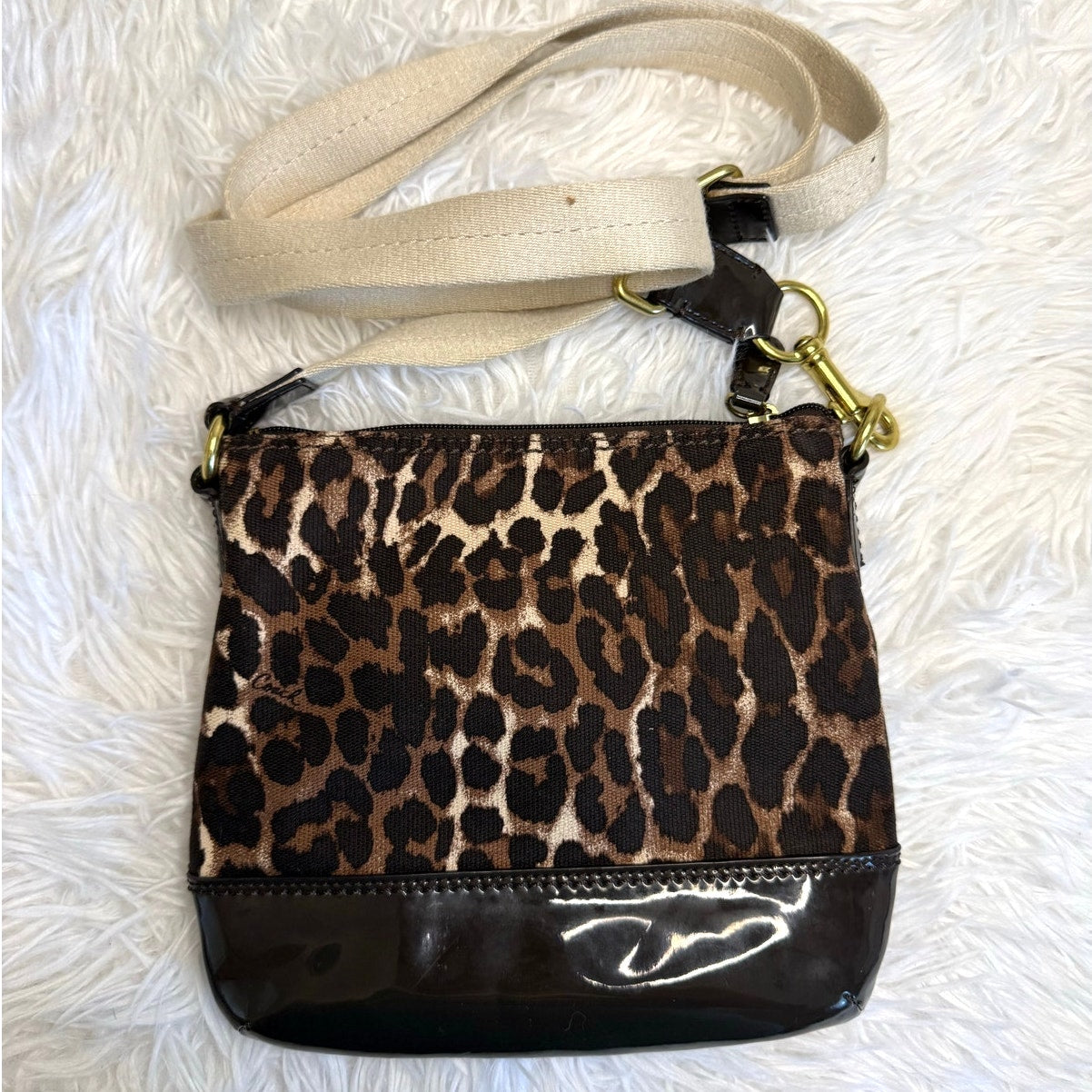 y2k COACH Park Ocelot Leopard Crossbody Bag
