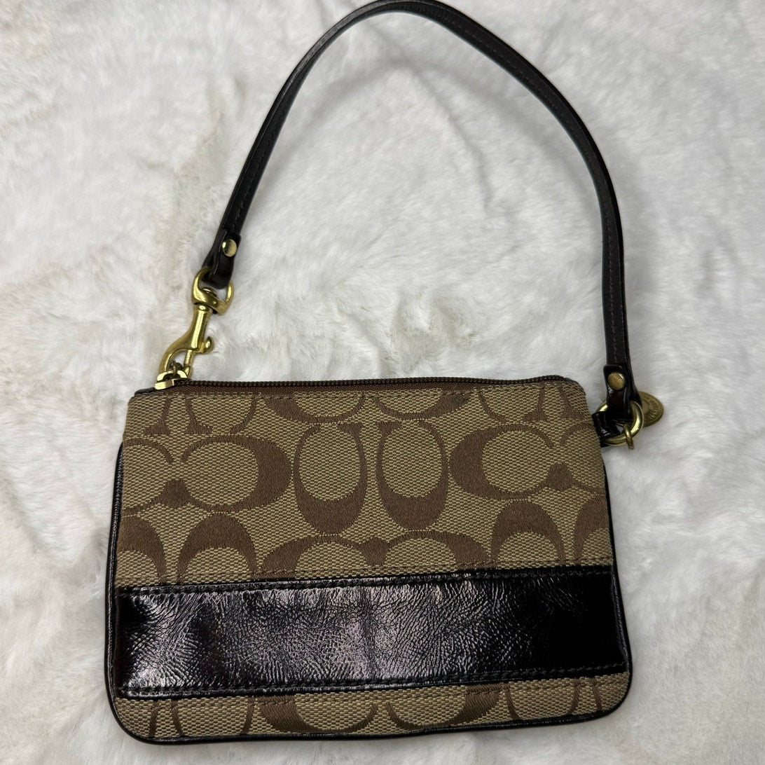 y2k COACH Legacy Stripe Wristlet