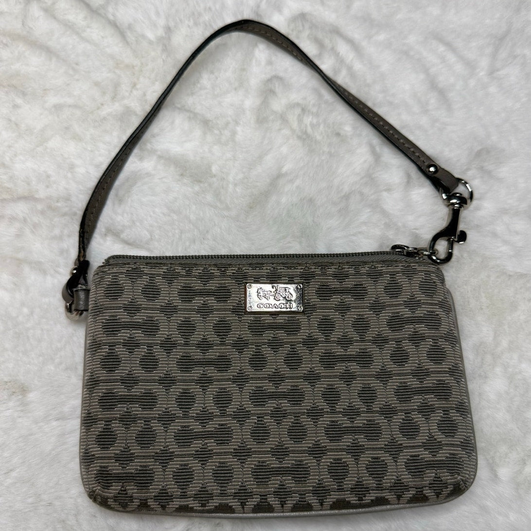 SALE COACH Gray Wristlet