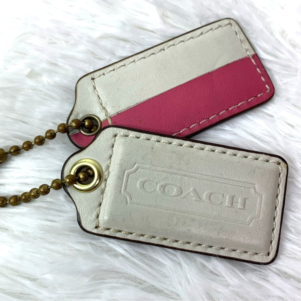 2" COACH Set of 2 Fob Bag Charm Hang tag Hangtag