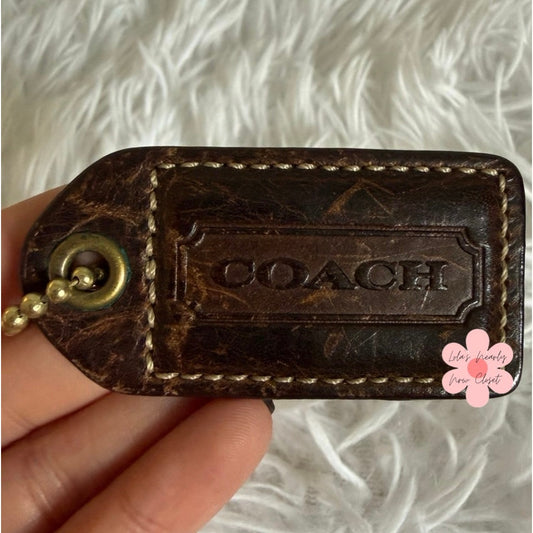 2" y2k COACH Vintage Fob Bag Charm Hang tag Hangtag