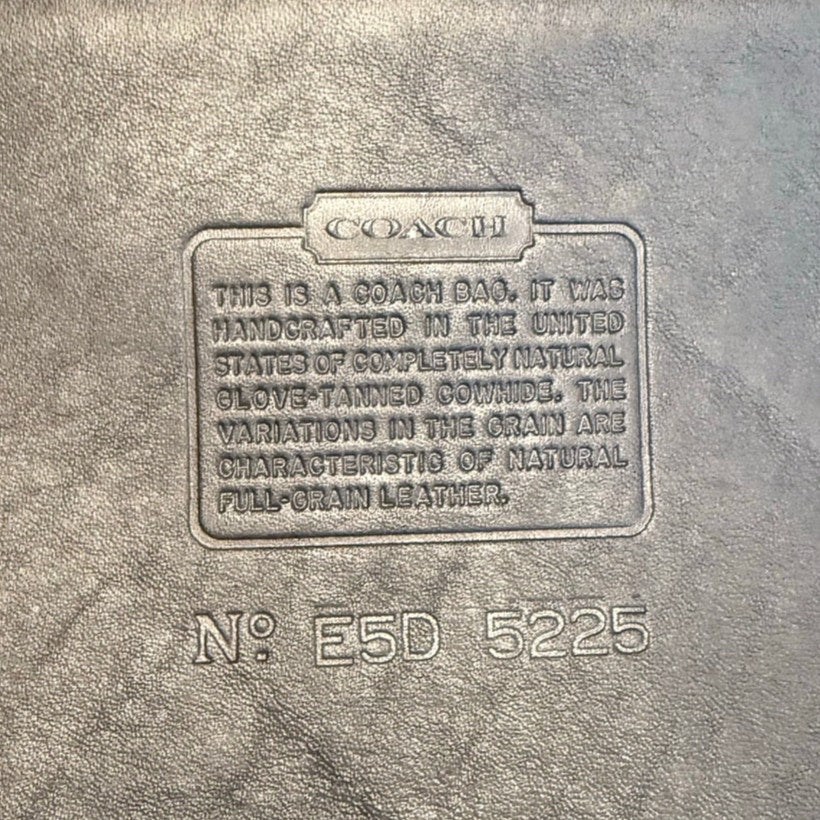 Vintage Coach 5225 Black Leather Document Laptop Portfolio Brief Case USA 1995