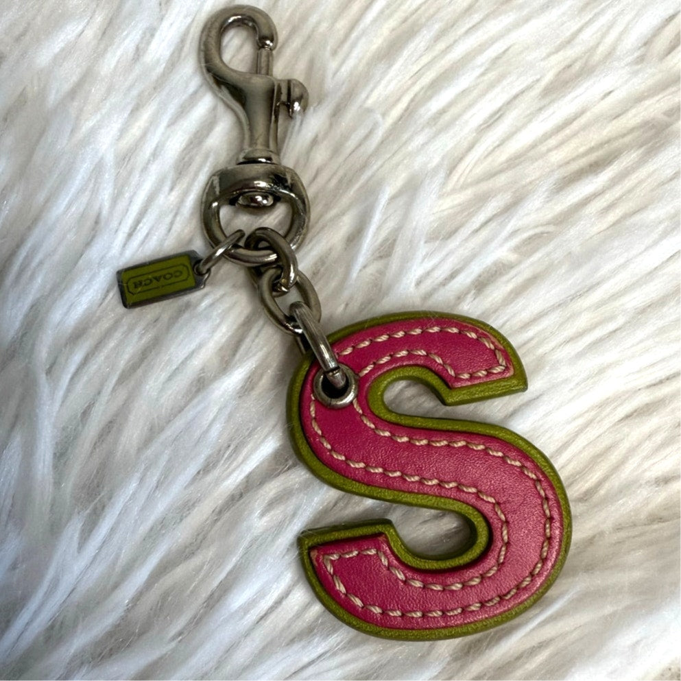 1.5” y2k COACH Vintage "S" Bag Charm Key Fob