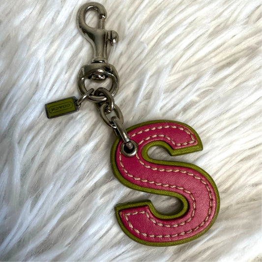 1.5” y2k COACH Vintage "S" Bag Charm Key Fob