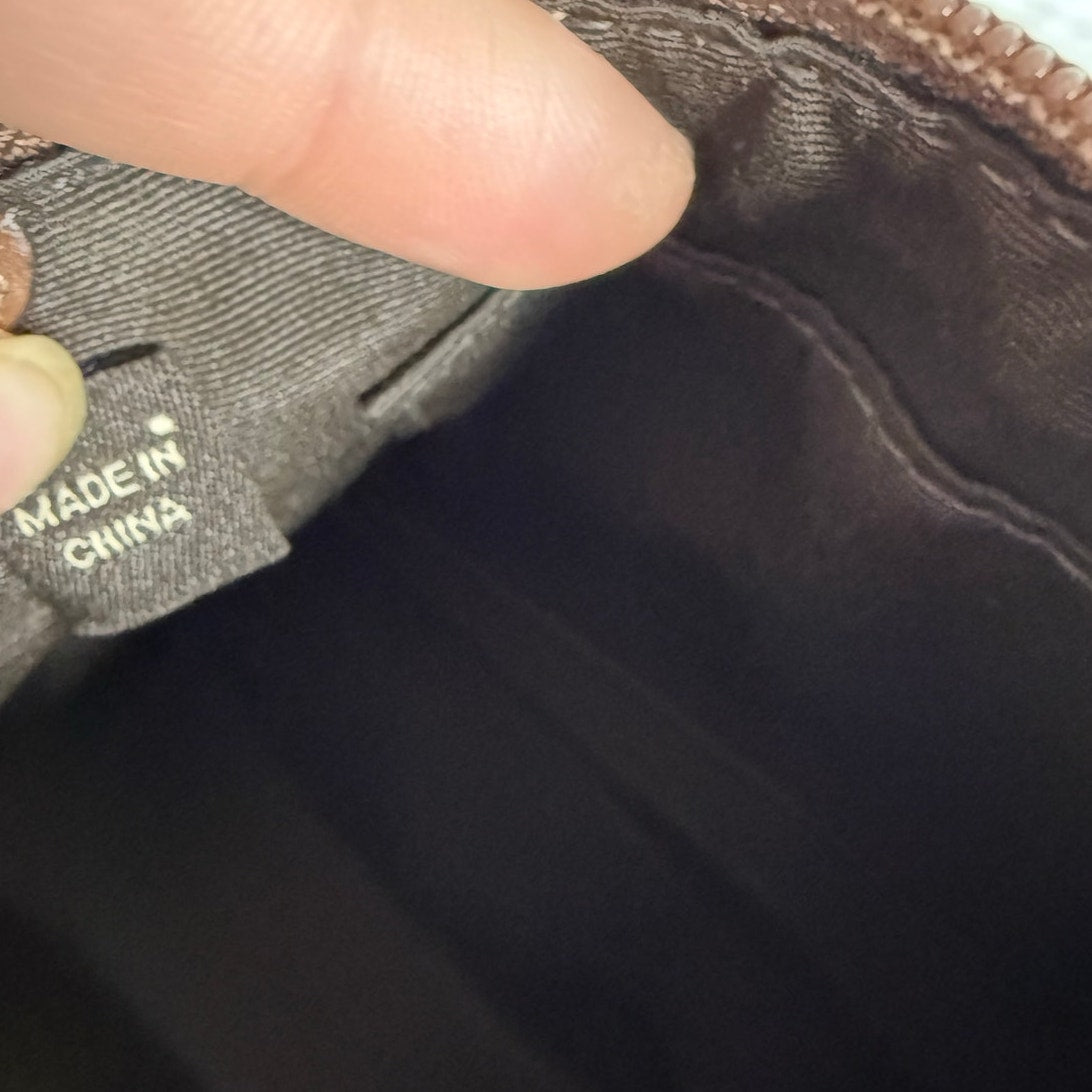COACH y2k Brown Signature Canvas Wristlet