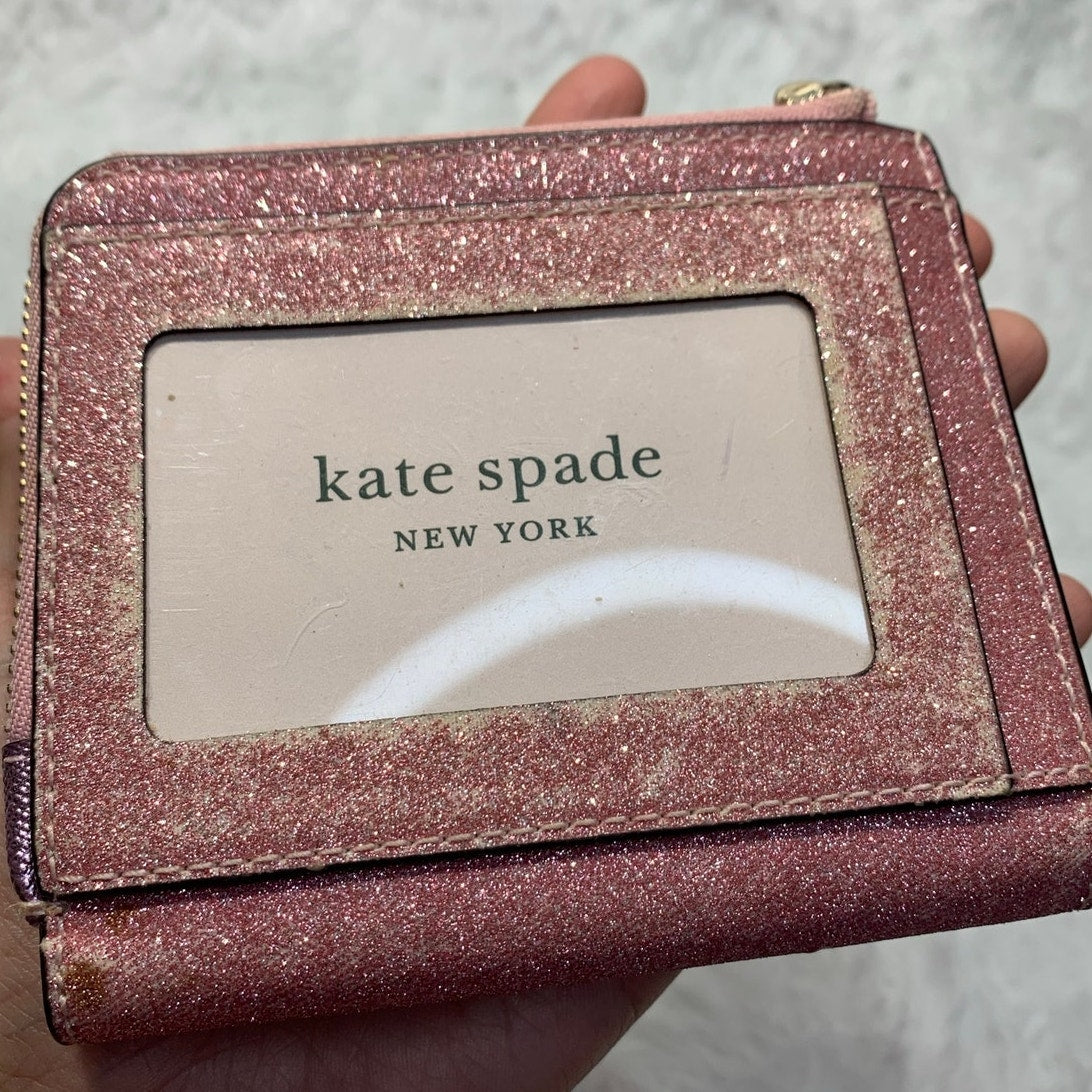 Kate Spade Pink Bifold Glitter Wallet