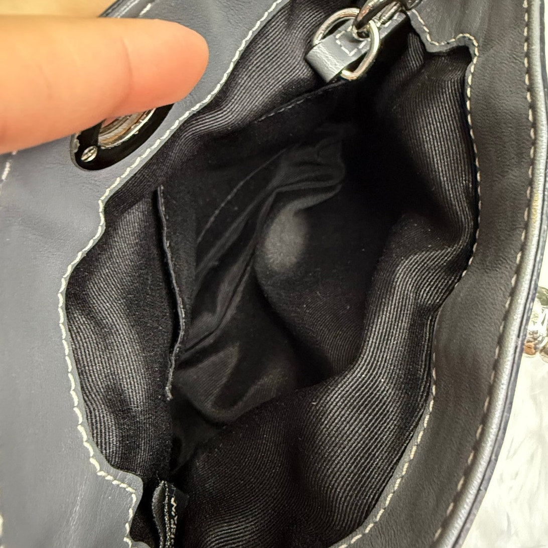 y2k COACH Gray Signature Canvas Mini Purse / Wristlet