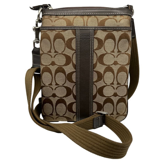 COACH Brown Signature Canvas Crossbody